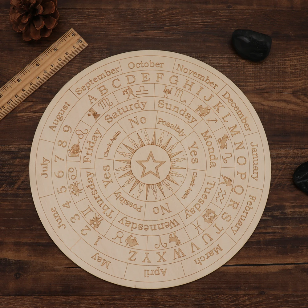 Подвеска Маятник с изображением звезд Солнца и Луны деревянная подвеска |