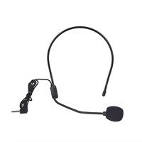 1pcs 3 5mm wired portable headset microphone moving coil earphone dynamic jack mic for loudspeaker tour guide teaching lecture