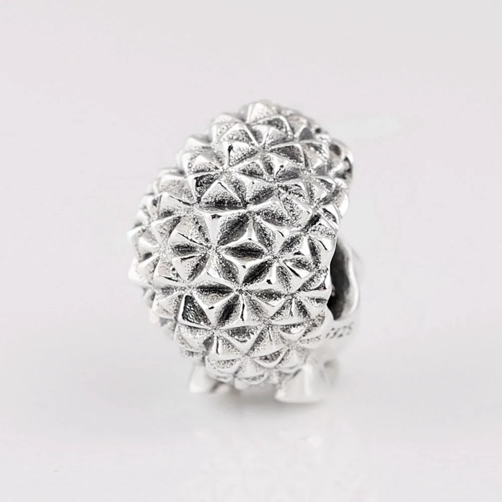 Authentic 925 Sterling Silver Bead Nino the Hedgehog Charm Fit Fashion Women Bracelet Bangle Gift DIY Jewelry |