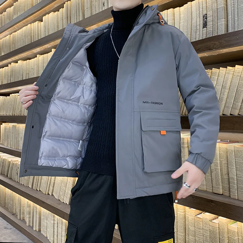 Новая зимняя мужская одежда с хлопковой подкладкой Мужская трендовая Толстая