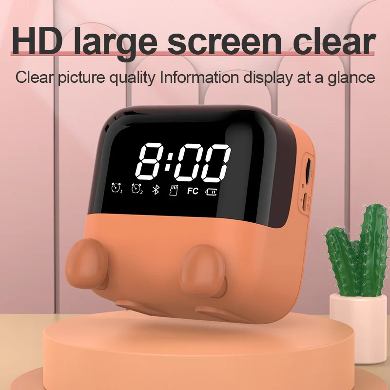

S9 Wireless Mirror Clock Bluetooth Speaker Subwoofer Card Home Bedside Alarm Clock New Portable Small Audio Gift