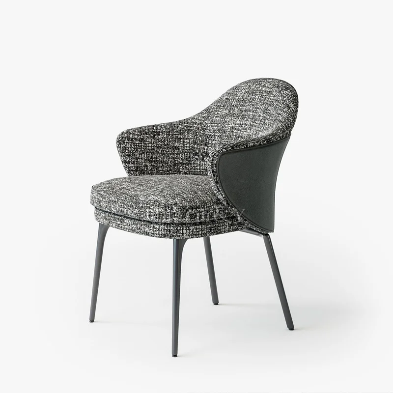 

Kitchen Wrought Iron Homestay Leisure Dining Chairs Modern Apartment Back Chair Creative Hotel Stoelen Living Room Furniture AAD
