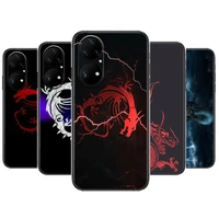 evil dragon phone case for huawei p50 p40 p30 p20 10 9 8 lite e pro plus black etui coque painting hoesjes comic fas