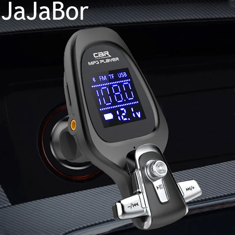 

JaJaBor Car FM Transmitter Music Stereo MP3 Player 3.5mm AUX Audio Receiver QC3.0 USB Car Charger Handsfree Bluetooth Car Kit