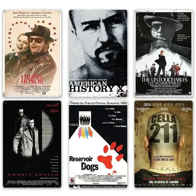 Винтажные металлические жестяные знаки Декор классические гангстеры постеры