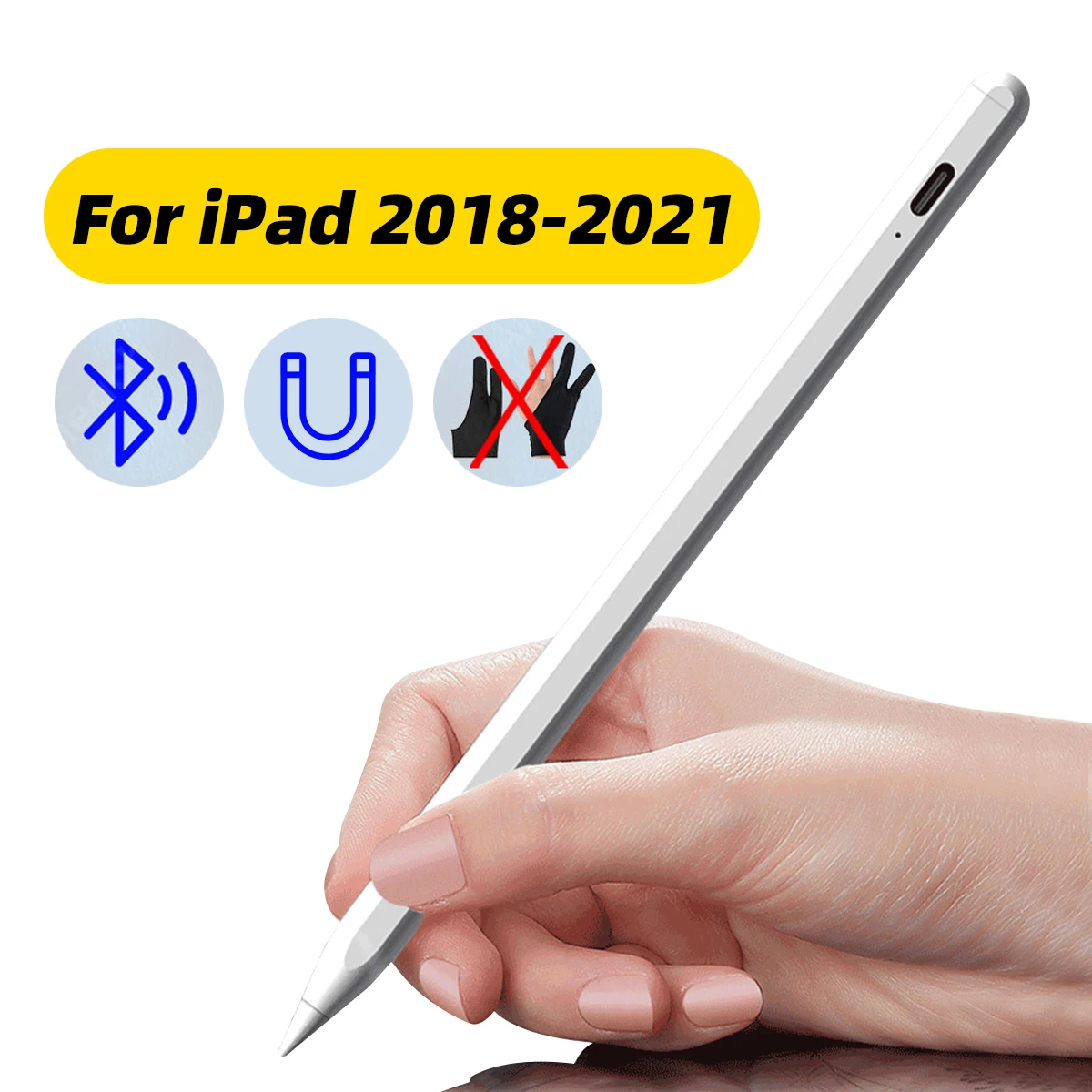 

Активный стилус FONKEN с Bluetooth для Apple Pencil 2, стилус для рисования на ладони для iPad Air 5 2022 2021 2020 2019 2018