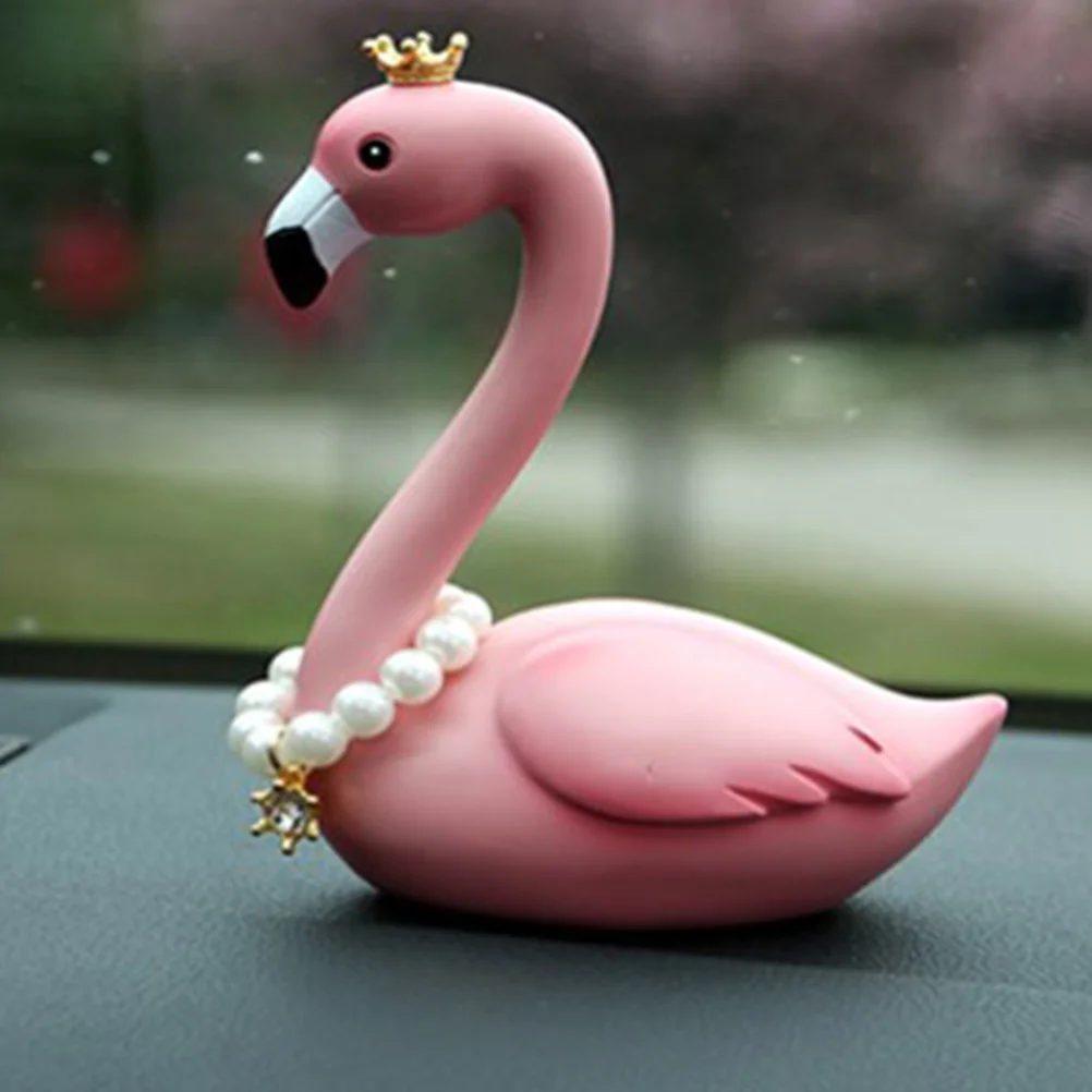 

Resin Figurine with, Flamingos Sculpture for Car Wedding Birthday Party Supplies Favors