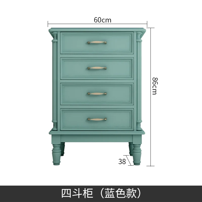 

TLL Solid Wood Living Room Light Luxury Drawer Bedside Table European Storage Cabinet
