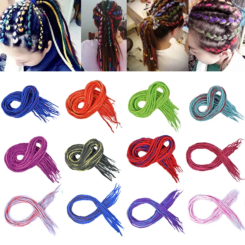 

Synthetic Dreadlocks Crochet Hair Soft Wool Dread Locs Handmade Braiding Hair Extension For Afro Women Men Hip Hop Hairstyle