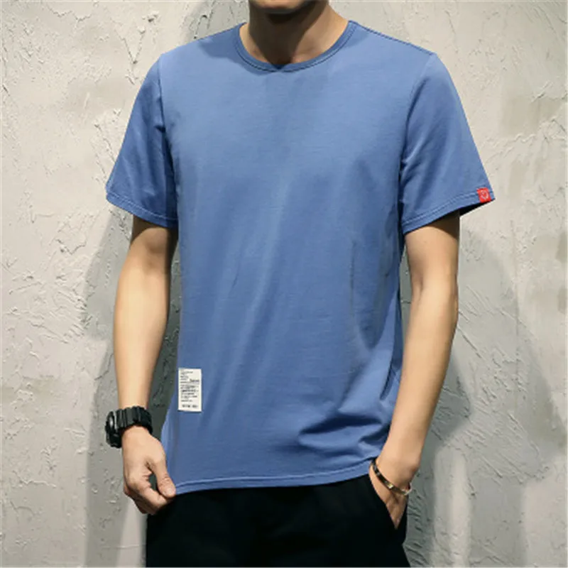 

8586-T-Short-sleeved T-shirt cotton round neck