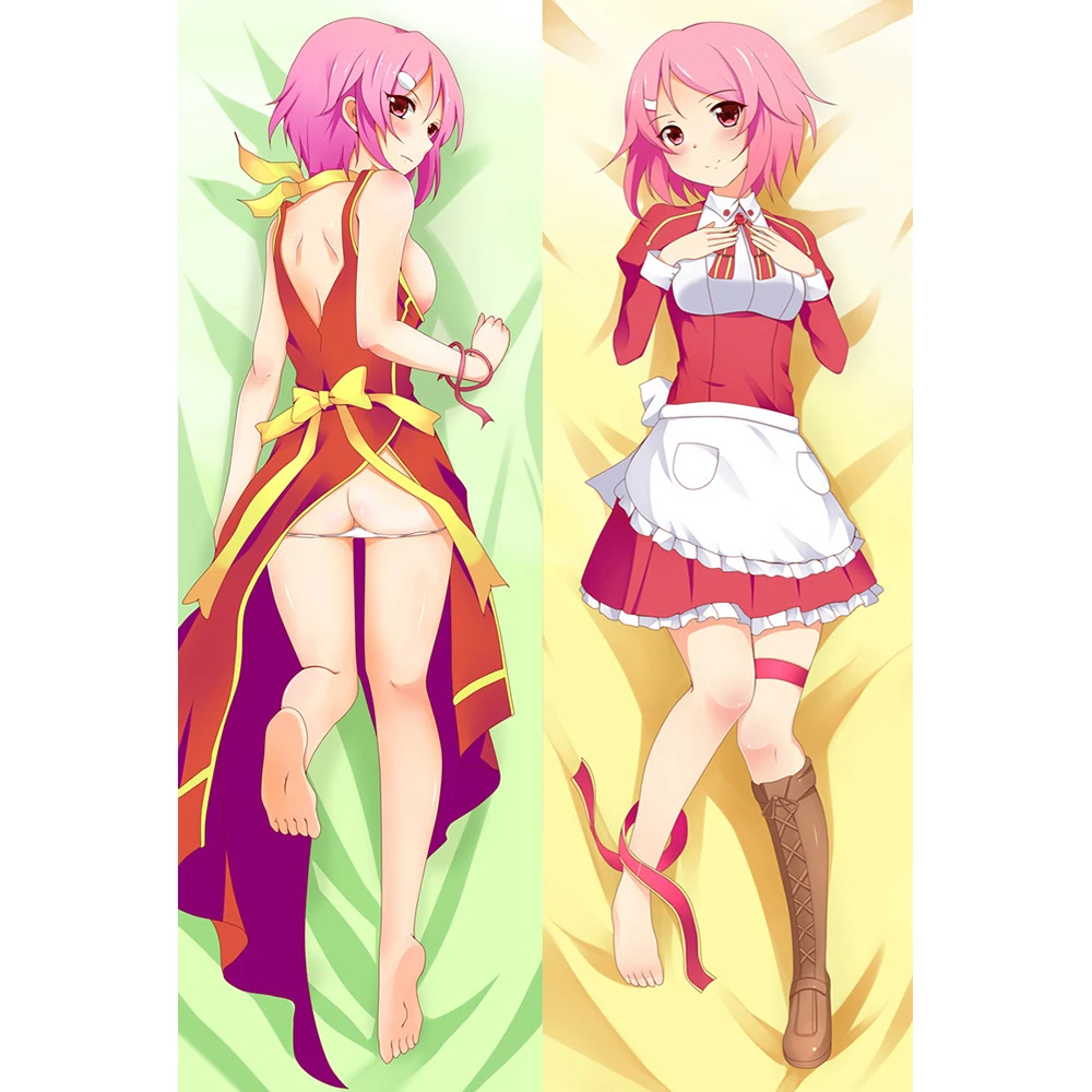 

50*180cm Anime Cartoon Sword Art Online Double Bolster Hugging Pillow Case Pillow Cover Pillowcase Peach Skin