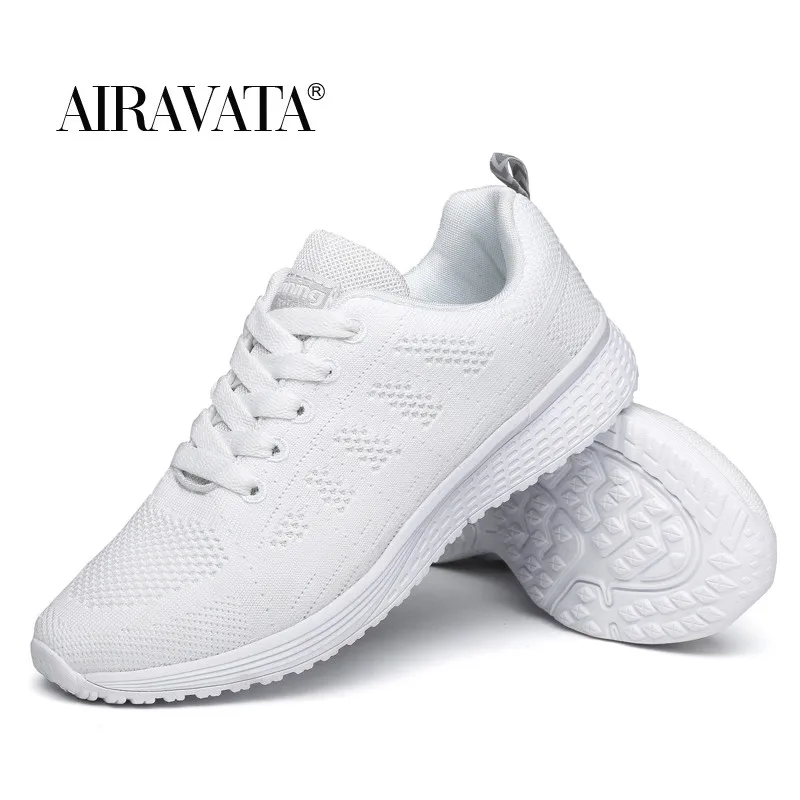 Men Women Casual Shoes Fashion Breathable Walking Mesh Flat Shoes Woman White Sneakers Tenis Feminino Female Shoes