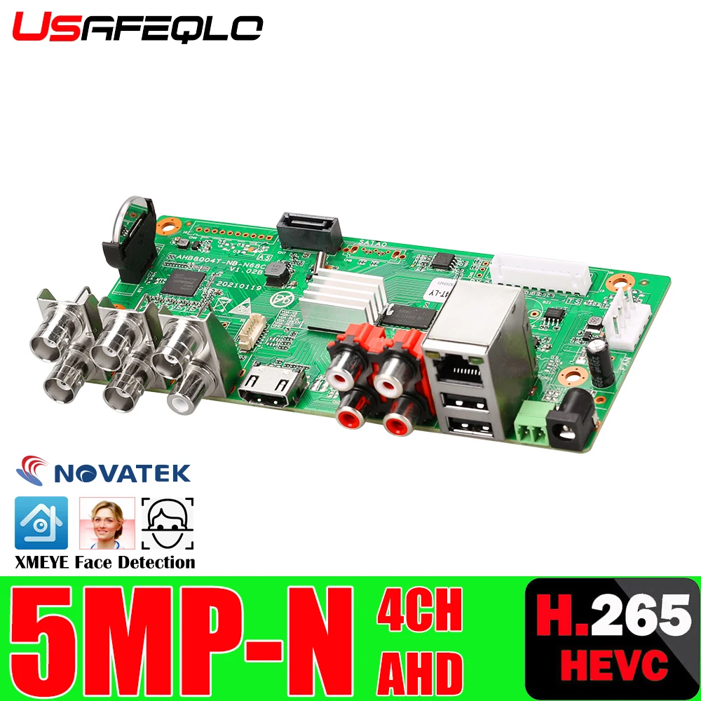 Чип NOVATEK Hybrid 4CH AHD 5MP-N DVR H.265 + XVi видеорегистратор для камеры AHD/TVI/CVI 5MP камера HDMI Onvif
