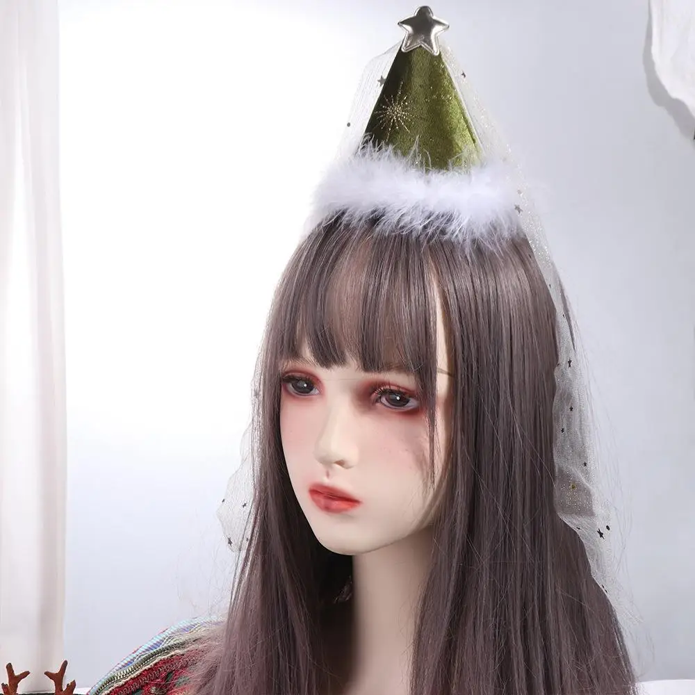 Веселый Рождественский декор красная рождественская шапка заколка для волос