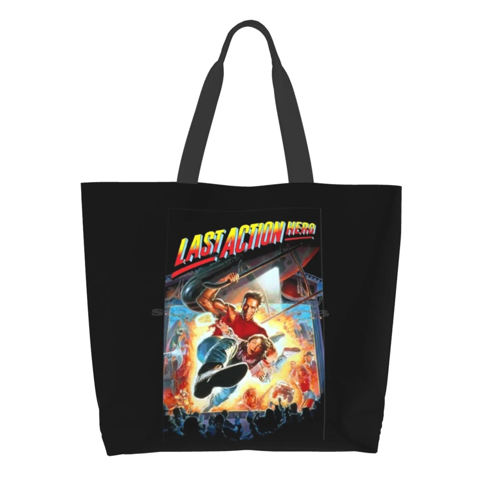 

Last Action Hero Film Arnold Schwarzenegger Jack Slater Reusable Household Tote Bags Storage Bags Last Action Hero Film Movie