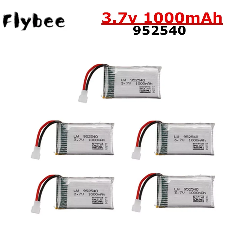 

NEW2023 3.7V 1000mAh 25C Li-PO Battery 952540 For Syma X5 X5C X5C-1 X5S X5SW X5SC V931 H5C CX-30 CX-30W Quadcopter Spare Parts