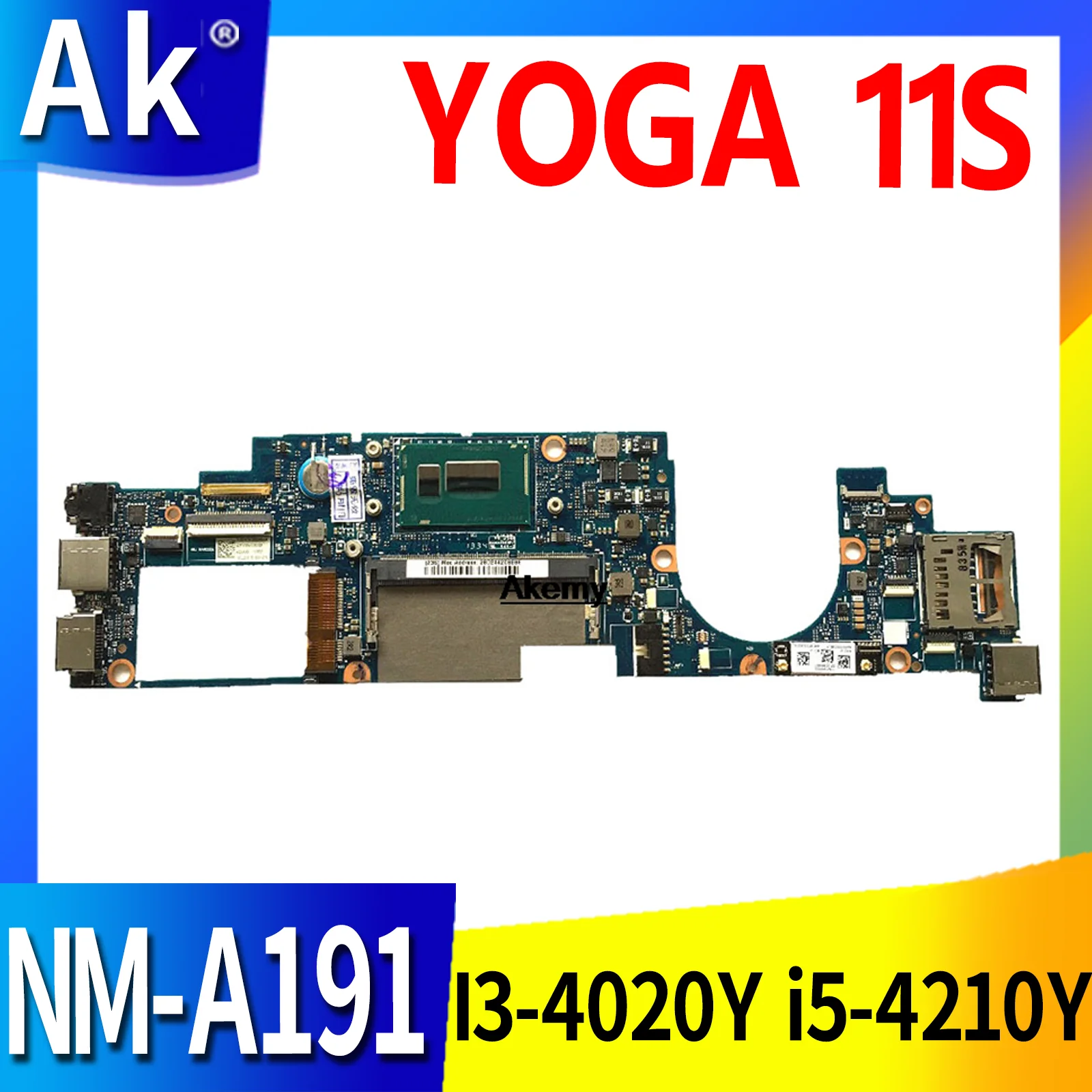 

For Lenovo Yoga 11S laptop motherboard Mainboard Yoga 11S NM-A191 motherboard with CPU I3-4020Y i5-4210Y
