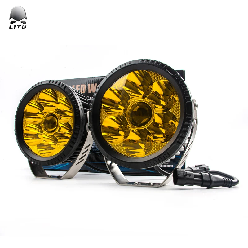

5 Inch White Yellow LED Laser Work Fog Light For Auto Car SUV Offroad Truck ATV UTV 12-24V Driving Lamp