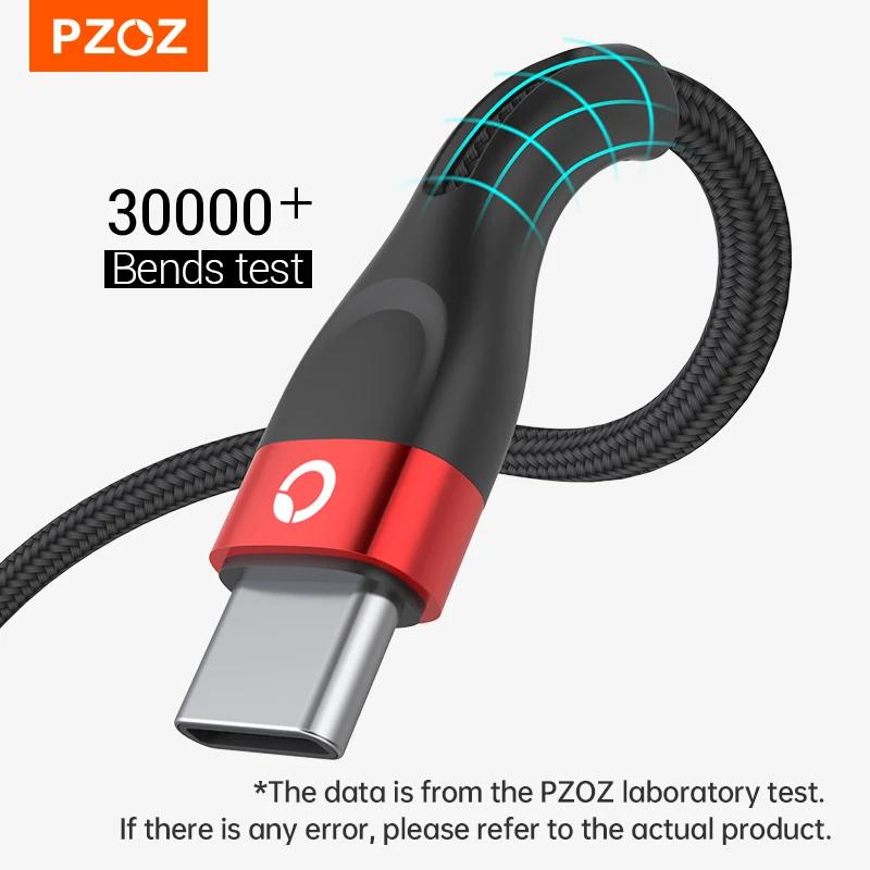 PZOZ USB Type C Cable Fast Charging Wire Data Cord USB C Cable 2M 3M For Samsung Xiaomi Mi Redmi Mobile Phone USBC TypeC Charger images - 6