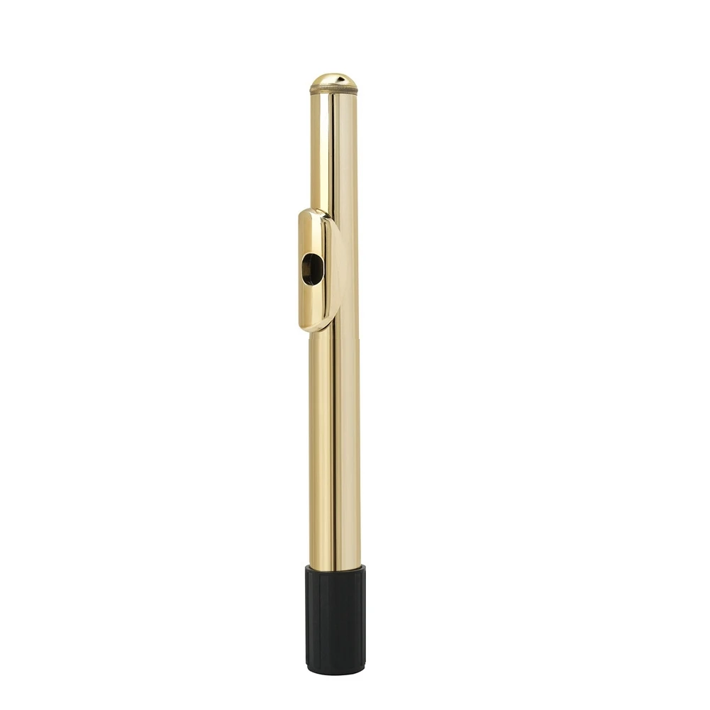 

22.5cm Nickel Plated Metal Flute Head Joint Headjoint Mouthpiece Replacement Woodwind Instrument Accessories,Gold