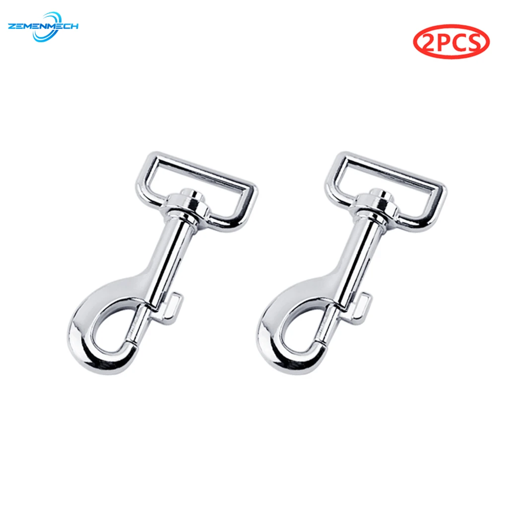 

2PCS Zinc Alloy Square Base Swivel Eye Snap Hook Dive Single Ended Swivel Eye Bolt Hook Buckle Pet Chains Clip Spring Buckle