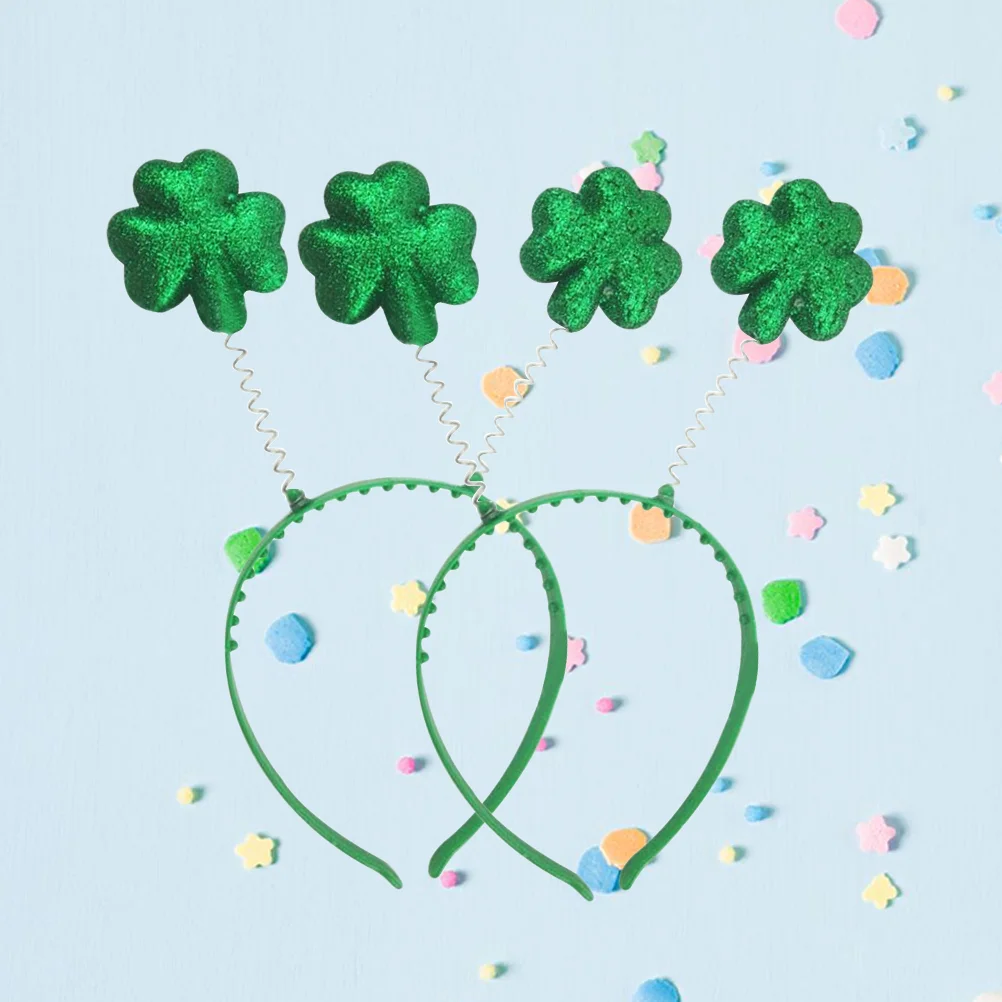 

6 St Patricks Day Headbands Green Shamrock Patricks Boppers Day Headpiece Carnival Hair Hoops St Patricks Day Hair Accessories
