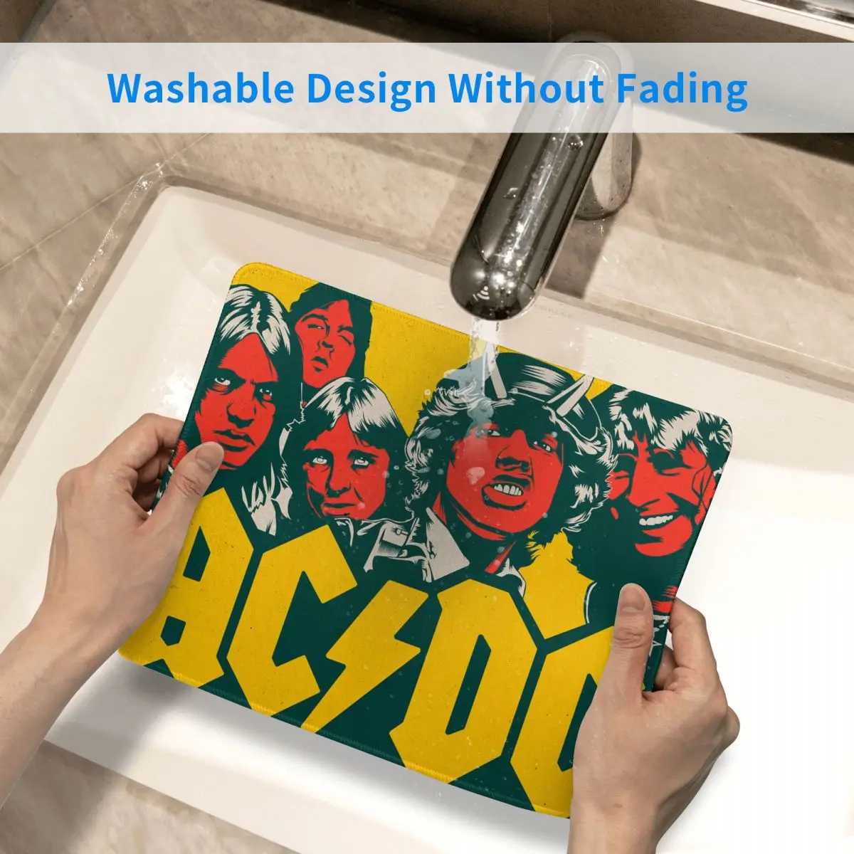 Резиновый коврик для мыши с прочными краями AC DC |