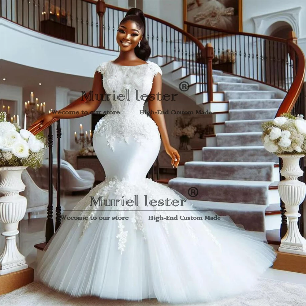 Aso Ebi африканские свадебные платья русалки по индивидуальному заказу с короткими