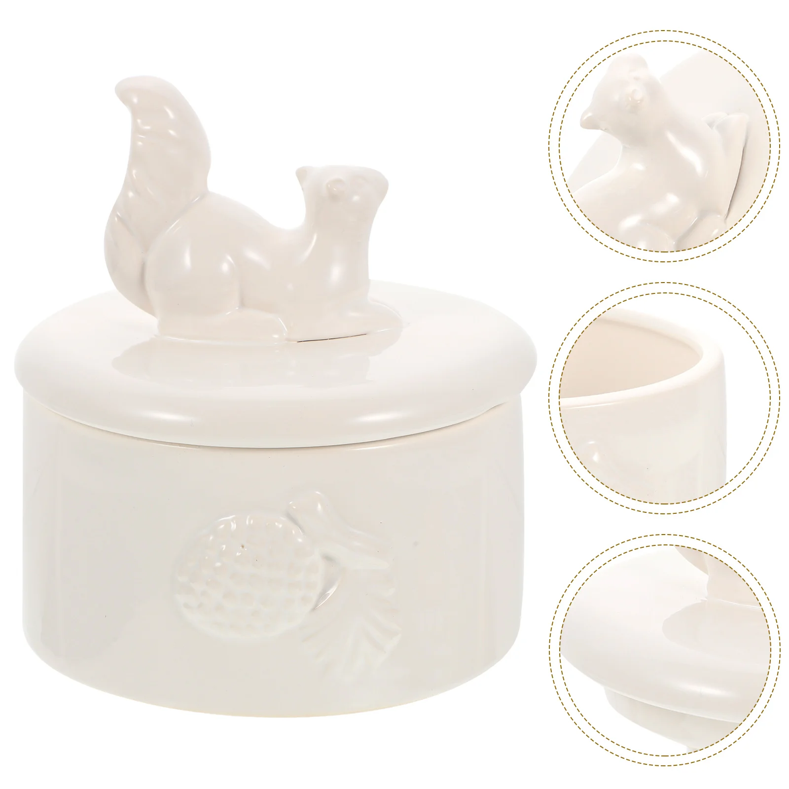 

Trinket Jewelry Box Ceramic Jar Holder Ring Dish Canister Bowl Container Storage Organizer Tea Earring Small Tank Keepsakelid