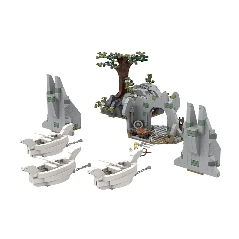 Конструктор с изображением замка Moc волшебные кольца модель сцены фильма сделай