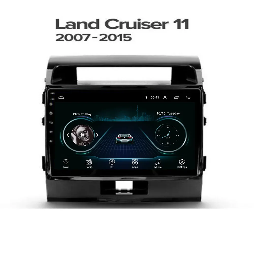 

2 Din Android 12 автомобильное Стерео Радио DVD GPS мультимедийный видеоплеер 5G WiFi камера DSP Carplay для Toyota Land Cruiser 11 200 07 +