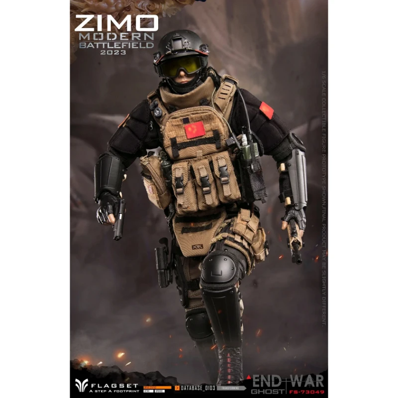 FLAGSET FS-73049 1/6 End War Zimo Action Figure 12'' Modern Battlefield Male Soldier Figurine Model Full Set Collectible Toy