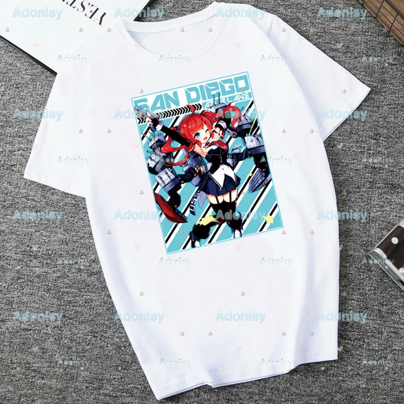 

Anime Game Azur Lane Cartoon Harajuku Women's T-shirts Casual Fashion Tops Tees Graphic T Shirts