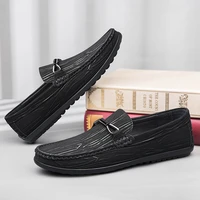 2022 fashion mens shoes casual genuine leather loafers flats classics brown black shoe man big size 37 46 driving shoes for men