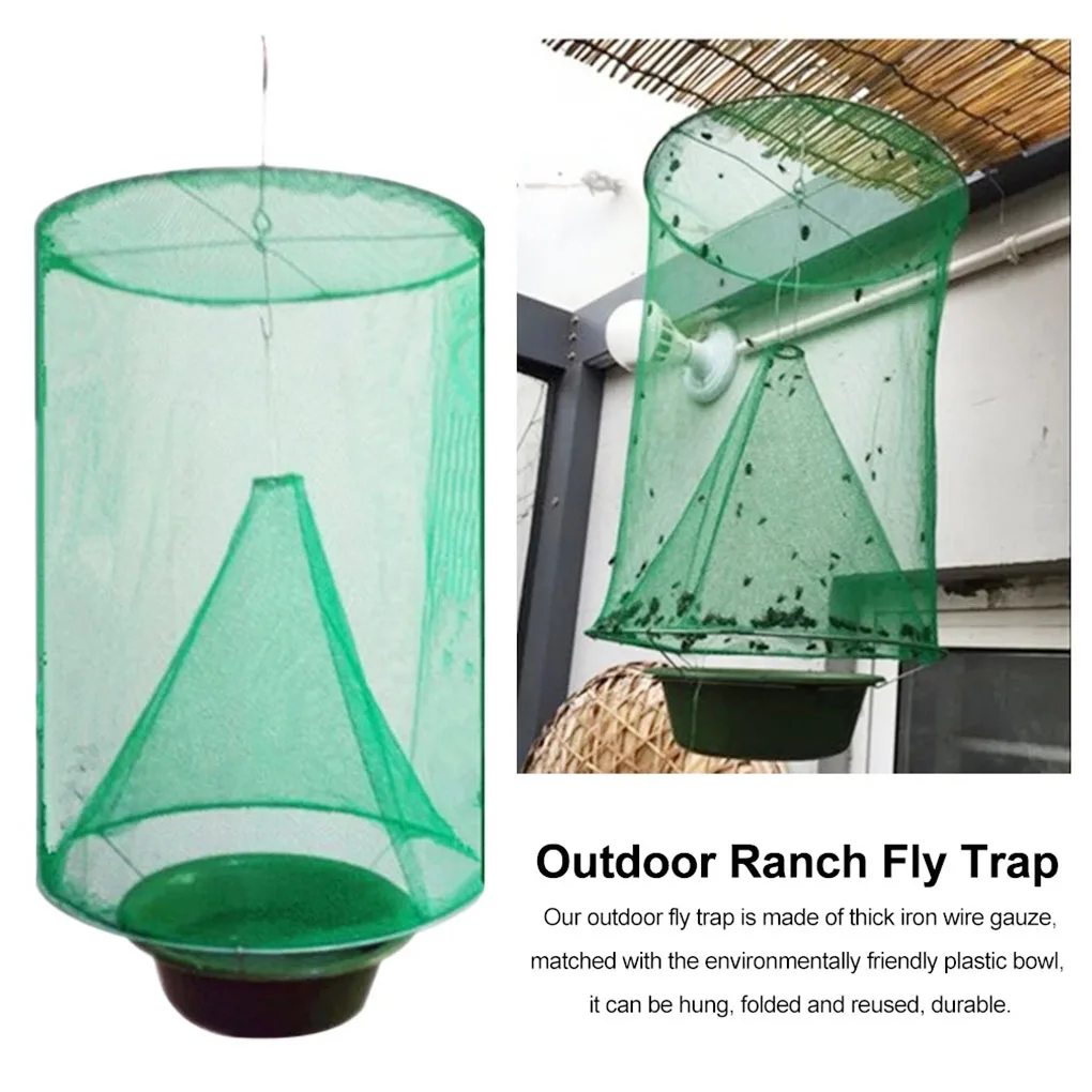 

6pcs Fly Catcher Pest Control Flytrap Cage Hanging Flycatcher Outdoor