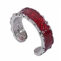 cool wind dark benmingnian red mens and womens open ring