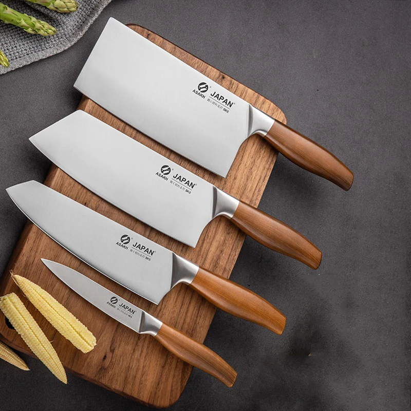 

Professional Japanese Kitchen Chef Knife Set Meat Fish Slicing Vegetables Cutter Stainless Steel Butcher Cleaver Knife With Box