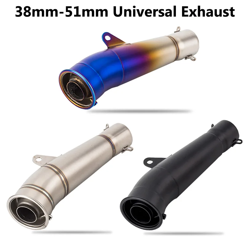 

35-51mm Motorcycle Scooter ATV Exhaust Muffler Pipe Escape Moto for Honda CBR250 CB400 YZF FZ400 Z750 NINJA TMAX530