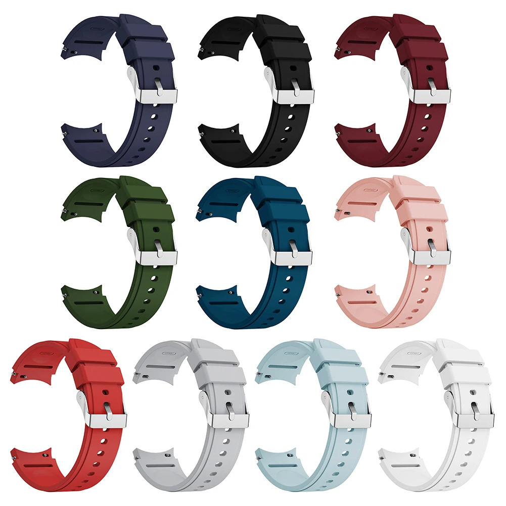 

Ремешок силиконовый для Samsung Galaxy Watch 4 44 мм 40 мм Galaxy4 Classic 46 мм 42 мм, спортивный браслет для наручных часов Galaxy Watch