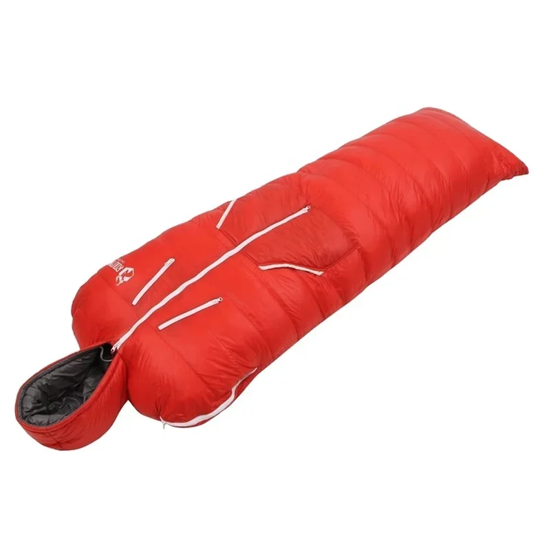 Модный стильный спальный мешок с утиным пухом мешок-конверт носимый для ходьбы