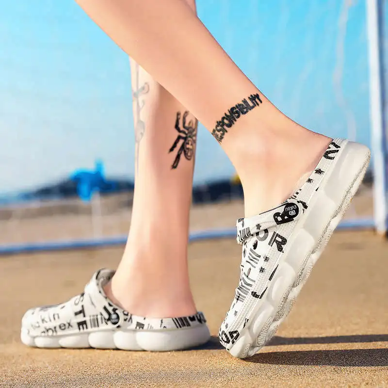 

Male Sneakers High-Tech Men's Summer Sandals Multicolored Slippers For Men With Rubber Sole Men's Shoes Giay Tennis Unique Net