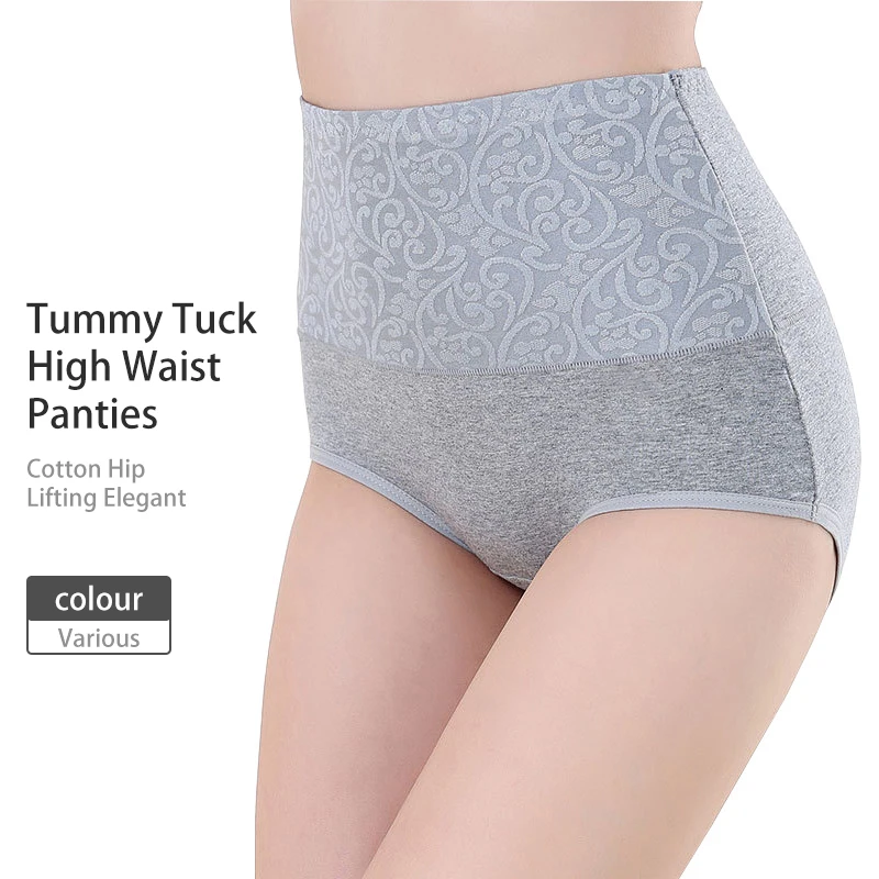 

Women High Waist Panties Tummy Control Slimming Cotton Panties Seamless Briefs Fashion Female Comfort Breathable Underwear