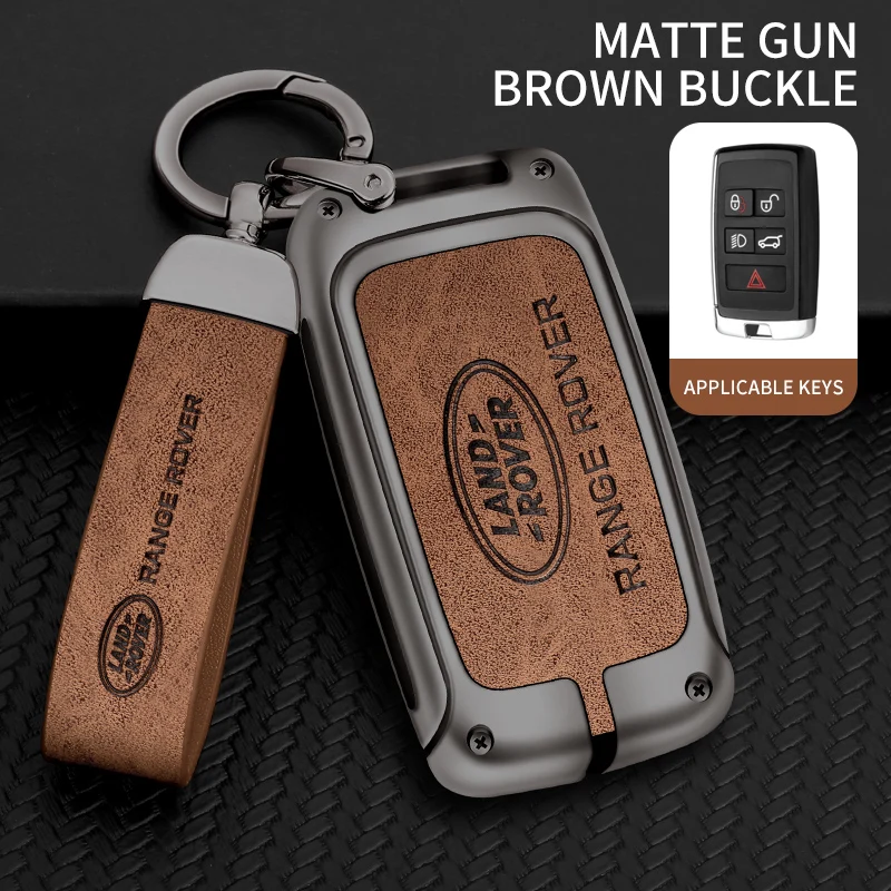 Кожаный автомобильный брелок для дистанционного ключа из цинкового сплава