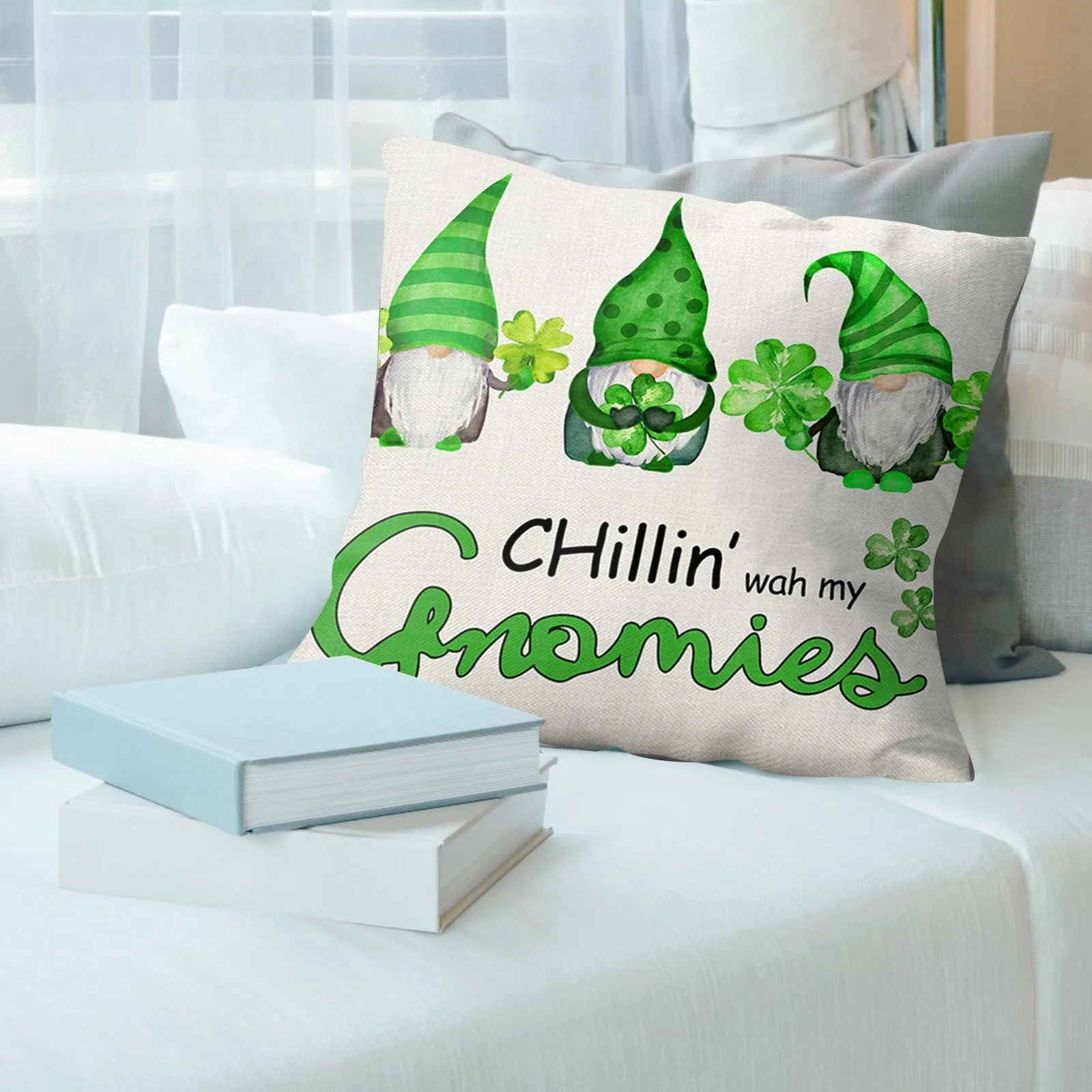 

Linen Hug Pillowcar Box Santa Pillow Sleeve Sofa Cushion Cushion Sofa Sofa 18x18 Inch