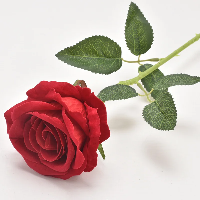 

10 См Большая Искусственная Красная Роза, Красивый Домашний Декор Стола, Длинный Букет, Свадебное Украшение, Бархатный Цветок