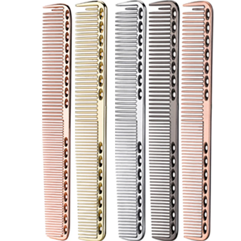 

Space Aluminum Hair Comb Professional Hairdressing Combs Hair Cutting Dying Brush Barber Styling Tools Salon Accessories