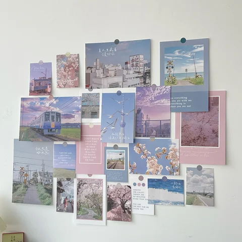 Ins скандинавские ретро декоративные наклейки на стену для фотографий в спальне художественные открытки украшение «сделай сам» наклейки на стену реквизит для фотографий