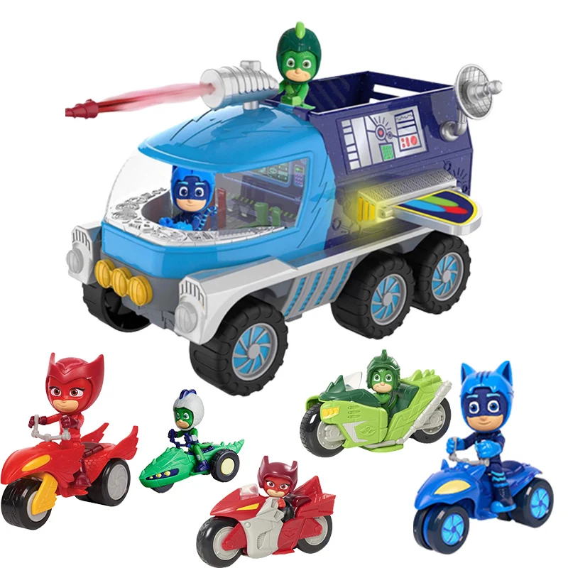 

PJ Masks Toy Model Car Series Large Sound and Light Moon Adventure Car Toy Gekko Catboy Owlette Action Figure Set Kids Gift