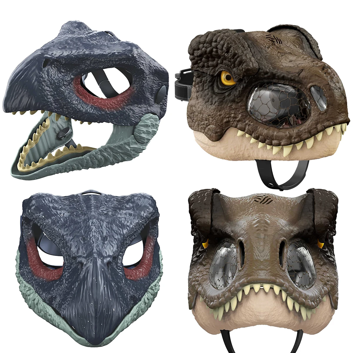 

Хэллоуин движущийся рот динозавр животные маска взрослые мужчины женщины мужчины дети тираннозавр рекс терзинозавр Трицератопс для выпус...