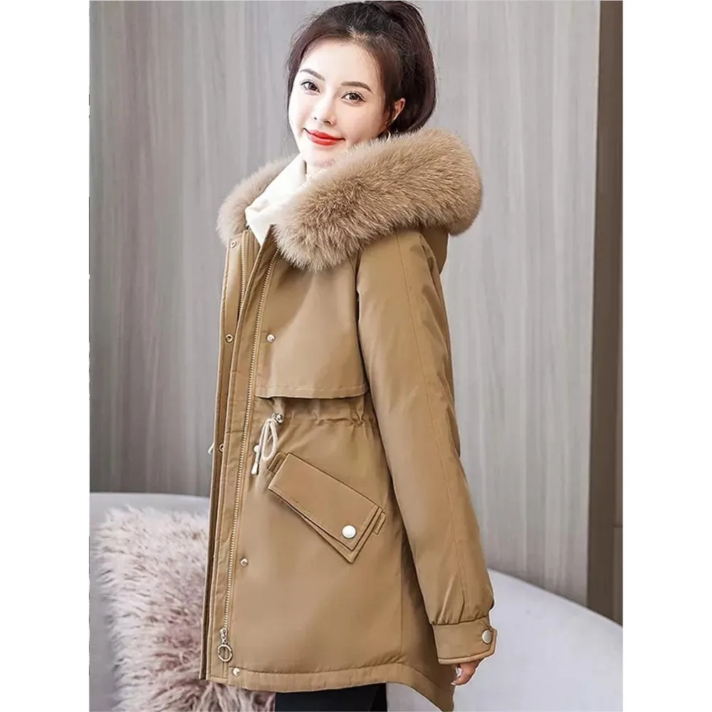 

Утепленное Женское пальто средней длины, зимняя одежда, стеганая одежда, Зимние новые стеганые пальто, стеганые куртки